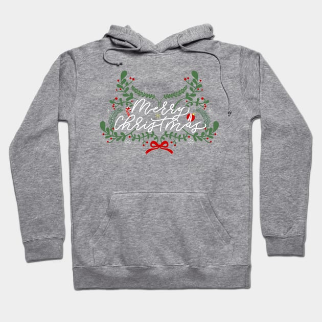 MERRY CHRISTMAS Hoodie by MAYRAREINART